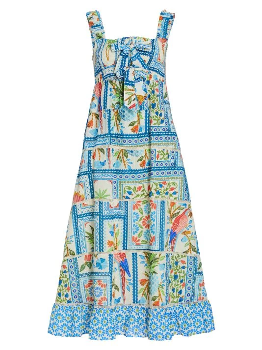 Farm Rio Tropical Tiles Maxi Dress 3 Farm Rio Tropical Tiles Maxi Dress