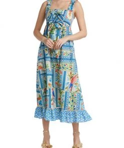 Farm Rio Tropical Tiles Maxi Dress 11 Farm Rio Tropical Tiles Maxi Dress -Farm Rio And Pom Pom at Home Sales unnamed file 638