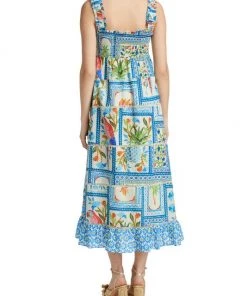 Farm Rio Tropical Tiles Maxi Dress 13 Farm Rio Tropical Tiles Maxi Dress -Farm Rio And Pom Pom at Home Sales unnamed file 640