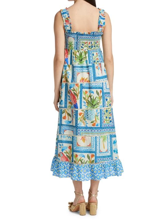 Farm Rio Tropical Tiles Maxi Dress 7 Farm Rio Tropical Tiles Maxi Dress - Image 5