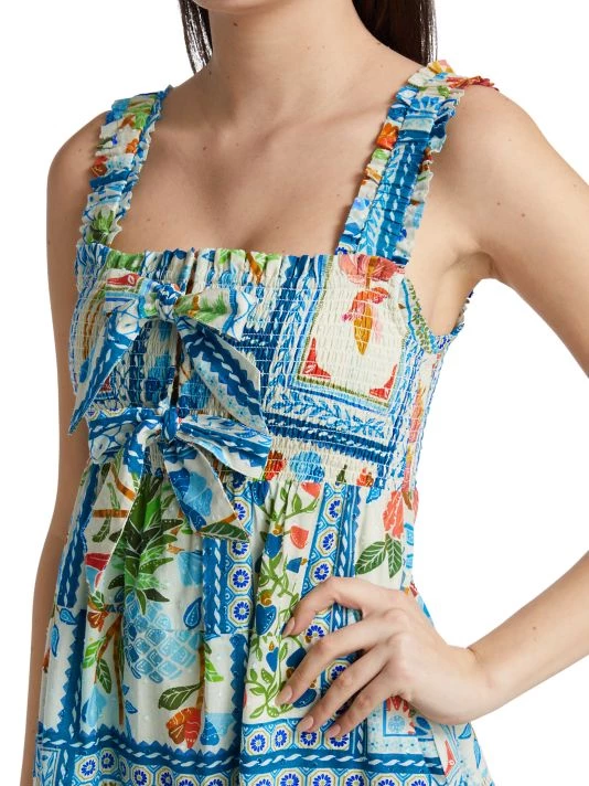 Farm Rio Tropical Tiles Maxi Dress 8 Farm Rio Tropical Tiles Maxi Dress - Image 6