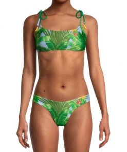 Farm Rio Fresh Bananas Printed Bikini Top -Farm Rio And Pom Pom at Home Sales unnamed file 645