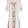 Farm Rio Macaw Embroidered Linen Caftan Midi-Dress -Farm Rio And Pom Pom at Home Sales unnamed file 649