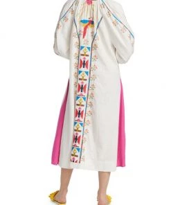 Farm Rio Macaw Embroidered Linen Caftan Midi-Dress 13 Farm Rio Macaw Embroidered Linen Caftan Midi-Dress -Farm Rio And Pom Pom at Home Sales unnamed file 653
