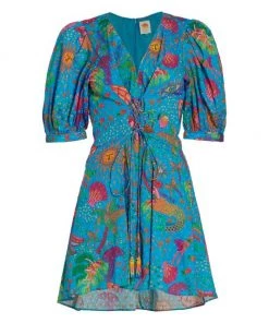 Farm Rio Ocean Stories Printed Cotton Minidress