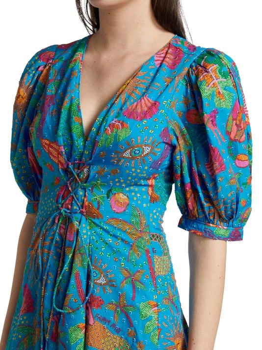 Farm Rio Ocean Stories Printed Cotton Minidress 8 Farm Rio Ocean Stories Printed Cotton Minidress - Image 6