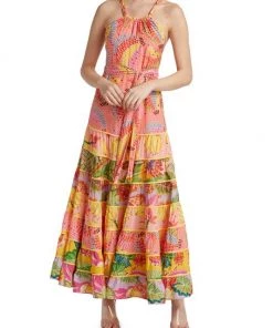 Farm Rio Mixed Print Tiered Maxi Dress -Farm Rio And Pom Pom at Home Sales unnamed file 678