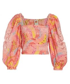 Farm Rio Dotted Bananas Blouse