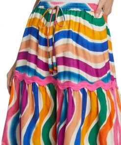 Farm Rio Dancing Stripes Maxi Skirt 14 Farm Rio Dancing Stripes Maxi Skirt -Farm Rio And Pom Pom at Home Sales unnamed file 717