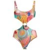 Farm Rio Summery Salad Cut-Out One-Piece Swimsuit 1 Farm Rio Summery Salad Cut-Out One-Piece Swimsuit -Farm Rio And Pom Pom at Home Sales unnamed file 719