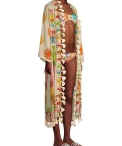 Farm Rio Rainbow Sunset Tassel-Embellished Kimono -Farm Rio And Pom Pom at Home Sales unnamed file 728