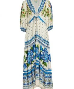 Farm Rio Macaw Flight Tiered Maxi Dress