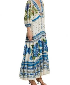 Farm Rio Macaw Flight Tiered Maxi Dress -Farm Rio And Pom Pom at Home Sales unnamed file 747