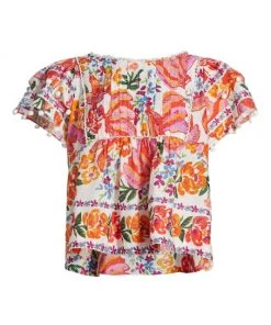 Farm Rio Spring Bananas Pintuck Blouse