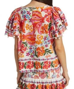 Farm Rio Spring Bananas Pintuck Blouse -Farm Rio And Pom Pom at Home Sales unnamed file 755