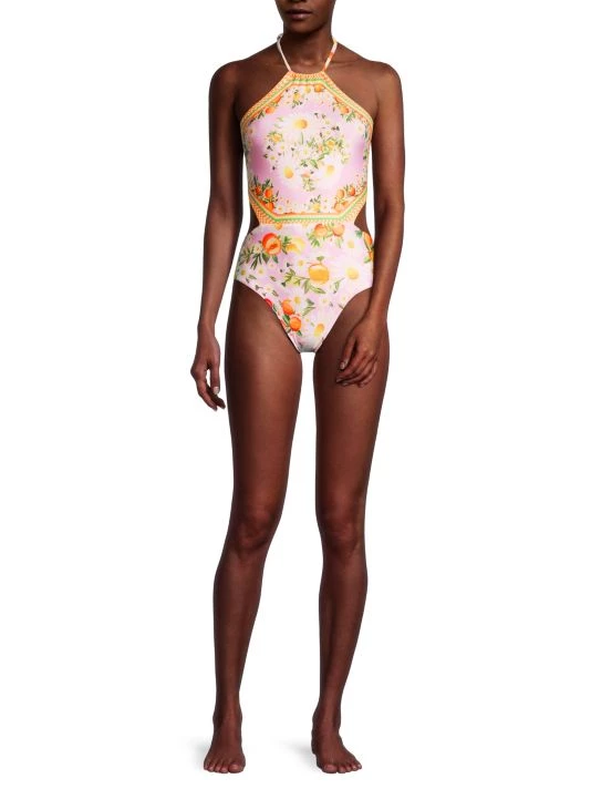 Farm Rio Tangerine Dream Cut-Out One-Piece Swimsuit 4 Farm Rio Tangerine Dream Cut-Out One-Piece Swimsuit - Image 2
