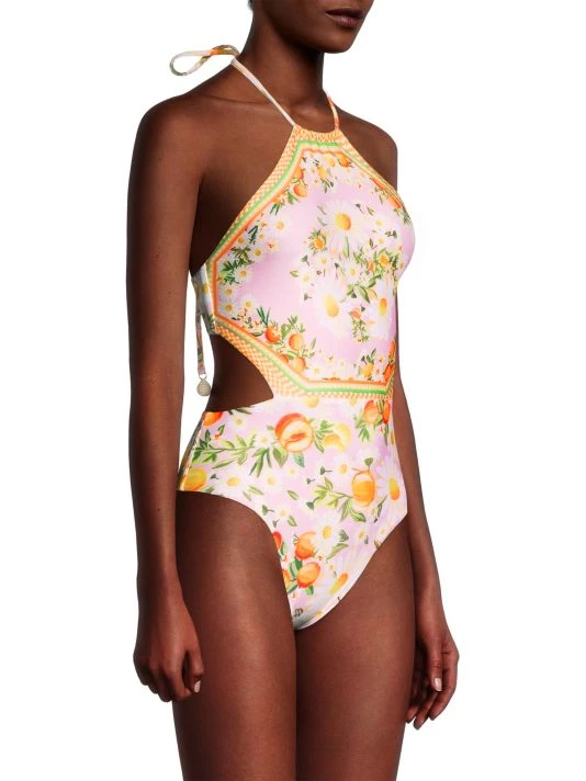 Farm Rio Tangerine Dream Cut-Out One-Piece Swimsuit 6 Farm Rio Tangerine Dream Cut-Out One-Piece Swimsuit - Image 4