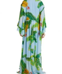 Farm Rio Fresh Bananas Butterfly-Sleeve Maxi Dress -Farm Rio And Pom Pom at Home Sales unnamed file 79