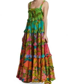 Farm Rio Ombré Forest Maxi Dress -Farm Rio And Pom Pom at Home Sales unnamed file 804