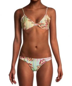 Farm Rio Banana Vichy Printed Bikini Top -Farm Rio And Pom Pom at Home Sales unnamed file 810