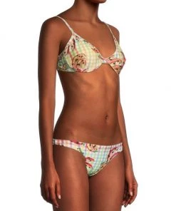 Farm Rio Banana Vichy Printed Bikini Top -Farm Rio And Pom Pom at Home Sales unnamed file 811