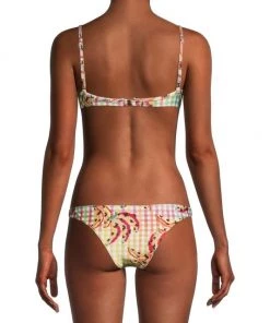 Farm Rio Banana Vichy Printed Bikini Top -Farm Rio And Pom Pom at Home Sales unnamed file 812