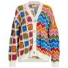 Farm Rio Oversized Mixed Crochet Cardigan