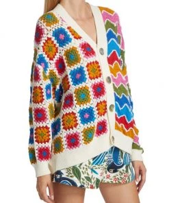 Farm Rio Oversized Mixed Crochet Cardigan -Farm Rio And Pom Pom at Home Sales unnamed file 846
