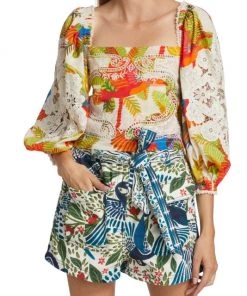 Farm Rio Forest Birds Embroidered Blouse -Farm Rio And Pom Pom at Home Sales unnamed file 887