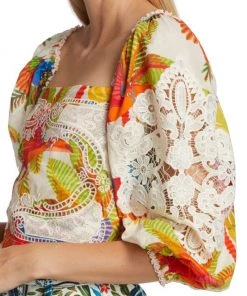 Farm Rio Forest Birds Embroidered Blouse -Farm Rio And Pom Pom at Home Sales unnamed file 890