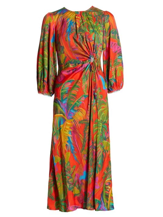 Farm Rio Urban Jungle Cut-Out Midi-Dress 3 Farm Rio Urban Jungle Cut-Out Midi-Dress