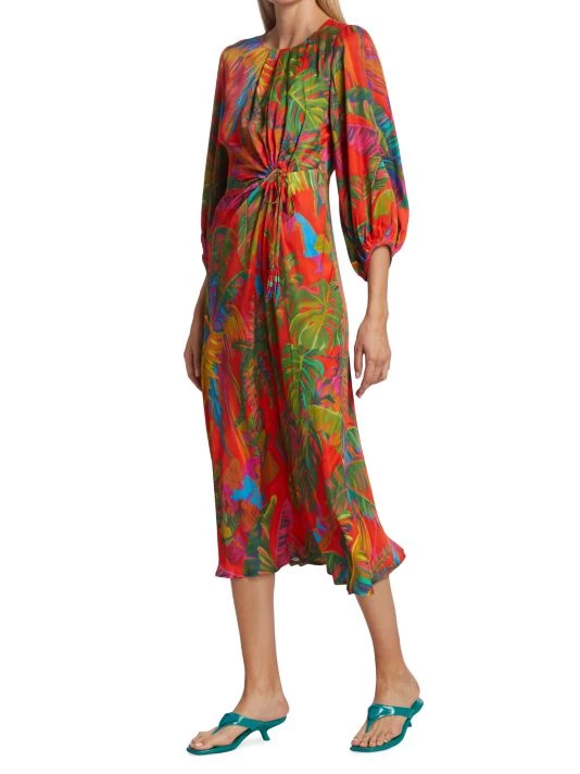Farm Rio Urban Jungle Cut-Out Midi-Dress 4 Farm Rio Urban Jungle Cut-Out Midi-Dress - Image 2