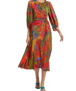 Farm Rio Urban Jungle Cut-Out Midi-Dress 11 Farm Rio Urban Jungle Cut-Out Midi-Dress -Farm Rio And Pom Pom at Home Sales unnamed file 894