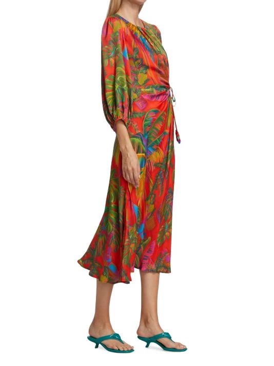 Farm Rio Urban Jungle Cut-Out Midi-Dress 6 Farm Rio Urban Jungle Cut-Out Midi-Dress - Image 4