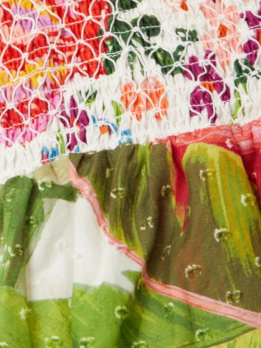 Farm Rio Tropical Print Tiered Cotton Dress 9 Farm Rio Tropical Print Tiered Cotton Dress - Image 7