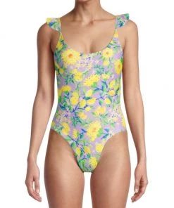 Farm Rio Lemon Drop Low-Back One-Piece Swimsuit -Farm Rio And Pom Pom at Home Sales unnamed file 927
