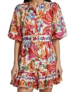 Farm Rio Spring Bananas Belted Minidress -Farm Rio And Pom Pom at Home Sales unnamed file 932