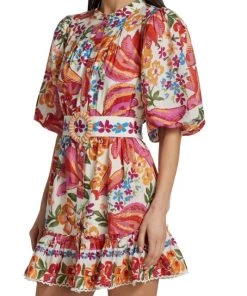 Farm Rio Spring Bananas Belted Minidress -Farm Rio And Pom Pom at Home Sales unnamed file 933