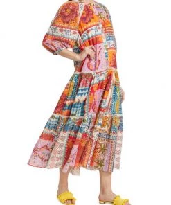 Farm Rio Summer Stitches Eyelet Maxi Dress 12 Farm Rio Summer Stitches Eyelet Maxi Dress -Farm Rio And Pom Pom at Home Sales unnamed file 945