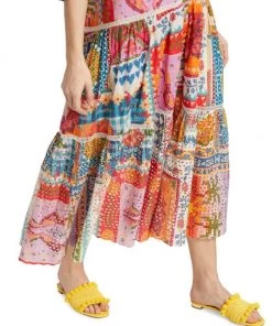 Farm Rio Summer Stitches Eyelet Maxi Dress 14 Farm Rio Summer Stitches Eyelet Maxi Dress -Farm Rio And Pom Pom at Home Sales unnamed file 947