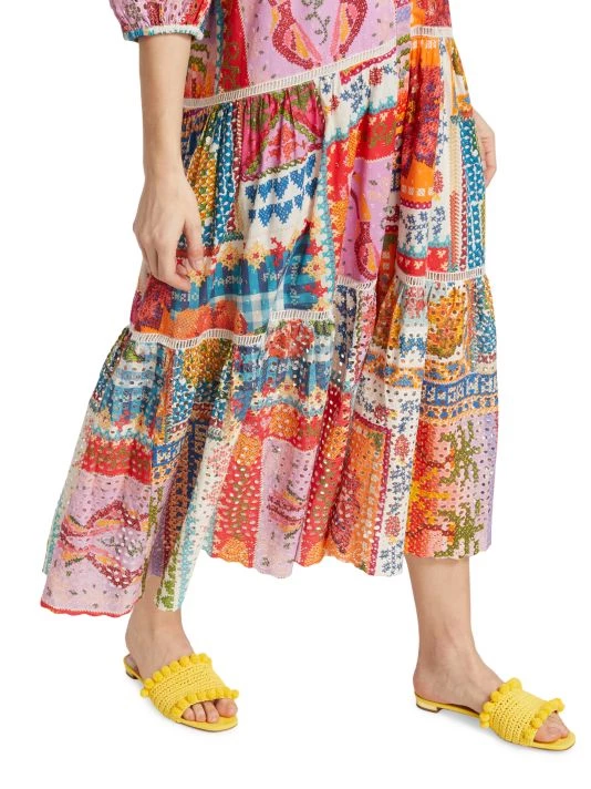 Farm Rio Summer Stitches Eyelet Maxi Dress 8 Farm Rio Summer Stitches Eyelet Maxi Dress - Image 6