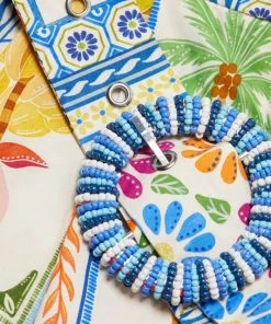 Farm Rio Tropical Tiles Squareneck Belted Romper -Farm Rio And Pom Pom at Home Sales unnamed file 95