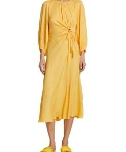 Farm Rio Piping Cut-Out Midi-Dress -Farm Rio And Pom Pom at Home Sales unnamed file 958