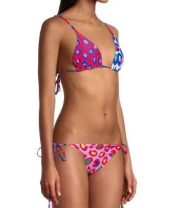 Farm Rio Leopard Pop Triangle Bikini Top -Farm Rio And Pom Pom at Home Sales unnamed file 966