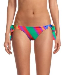 Farm Rio Bruna Striped Low-Rise Bikini Bottom -Farm Rio And Pom Pom at Home Sales unnamed file 971