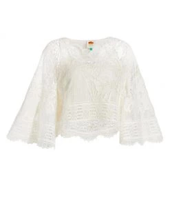 Farm Rio Guipure Lace Blouse